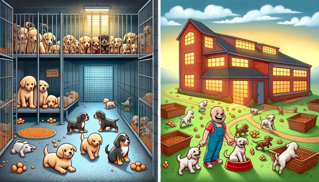 Avoid buying a dog at a puppy mill!