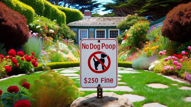No Dog Poop - $250 Dollar Fine