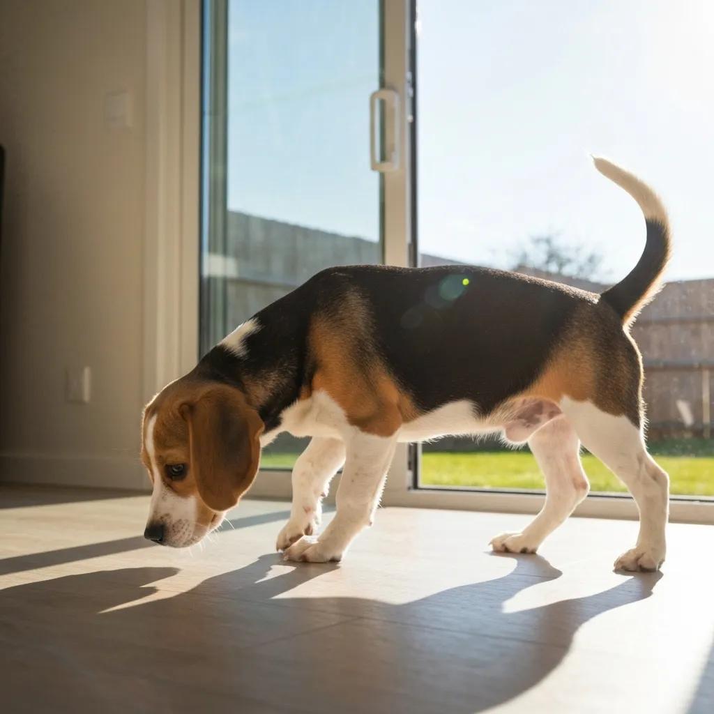 Dog showing signs of needing to go potty, highlighting the importance of recognizing potty cues